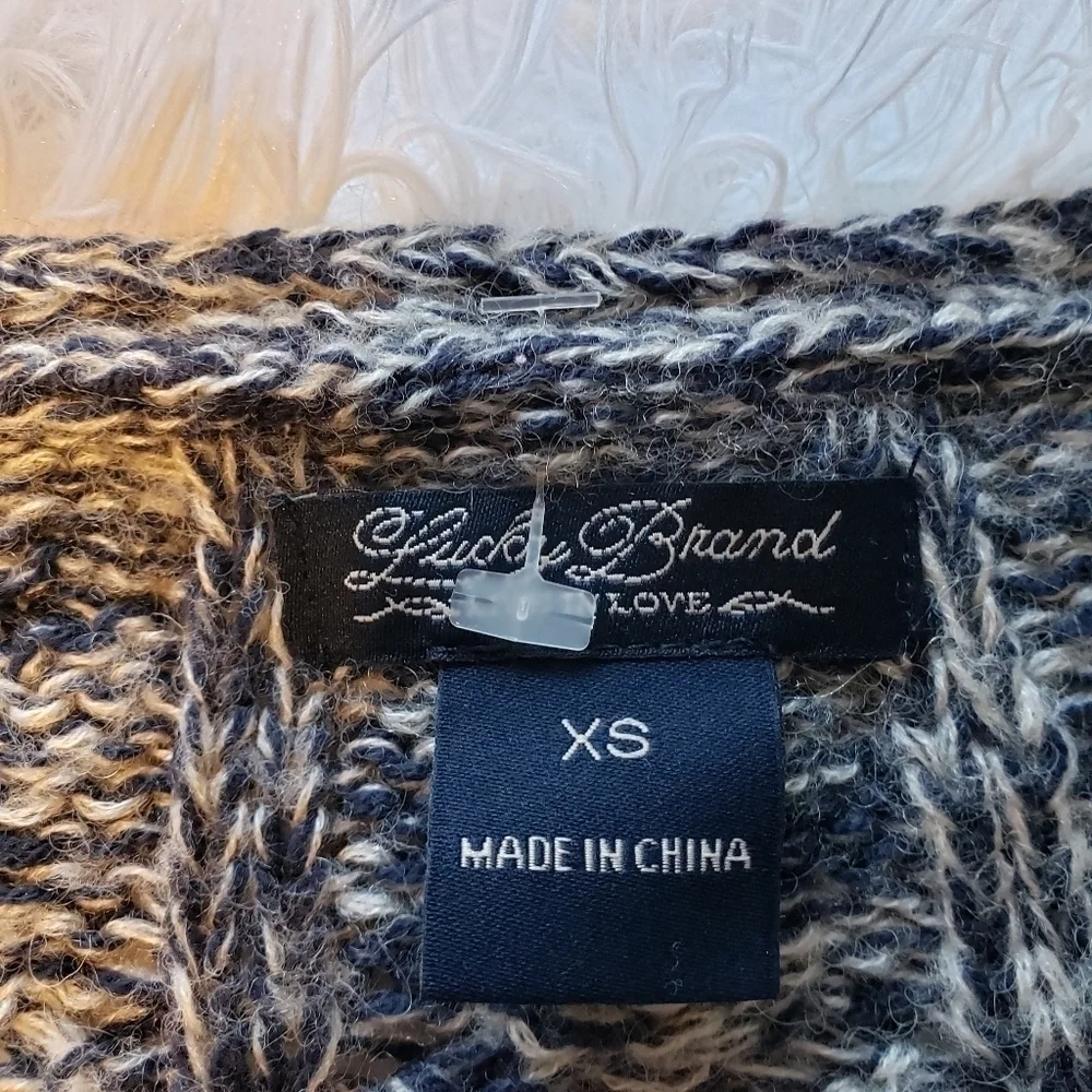 Lucky Brand Wool Cable Knit Sweater Size XS